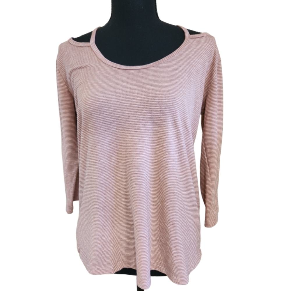 Hayden pink and white striped top